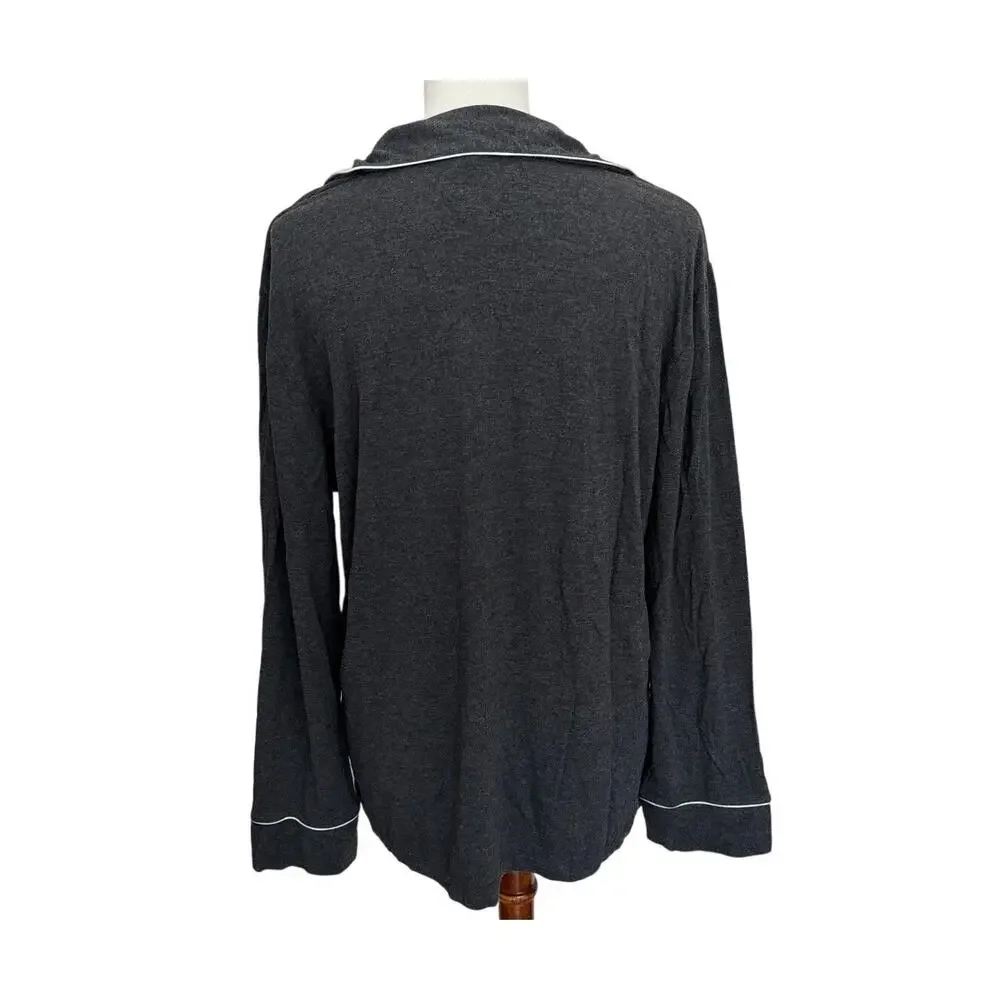 Eberjey Mens William TENCEL Modal Long Sleeve Pajama Top - Medium